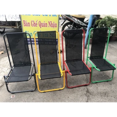 Ghế Xếp Lò Xo Khung Sắt Lưng Cao - Ghế Caffê, Trà Sữa, Câu Cá Giá Rẻ 110k 2 Ghế Xếp Lò Xo Khung Sắt Lưng Cao - Ghế Caffê, Trà Sữa, Câu Cá Giá Rẻ 110k 2