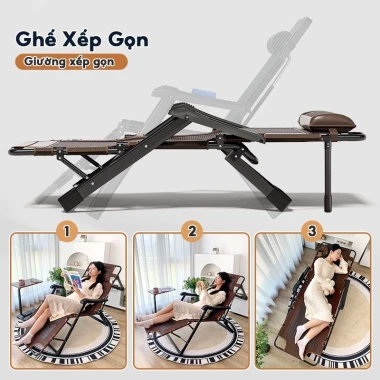 Ghế Xếp Thư Giãn AURAWELL - Giường Gấp Gọn, Mây Nhẹ, Tặng Gối, Giá Chỉ 1.199.000đ 4 Ghế Xếp Thư Giãn AURAWELL - Giường Gấp Gọn, Mây Nhẹ, Tặng Gối, Giá Chỉ 1.199.000đ 4