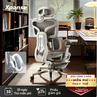 Ghế Xpanse T9 công thái học 4 lò xo, đệm lưng kép, lưới du pont – giá 3.449.000₫
