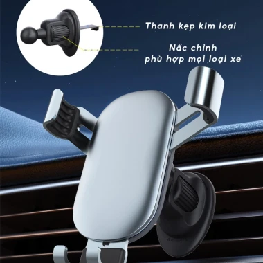 Giá đỡ điện thoại ô tô Kẹp cửa gió AutoX Gọng kim loại siêu bền cố định chắc chắn độ bền cao 4