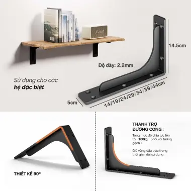 Giá đỡ Hạng Nặng Chịu Tải Lớn Treo Tường - Ke Góc Sắt L Chất Lượng Giảm 18% còn 84000đ 4 Giá đỡ Hạng Nặng Chịu Tải Lớn Treo Tường - Ke Góc Sắt L Chất Lượng Giảm 18% còn 84000đ 4