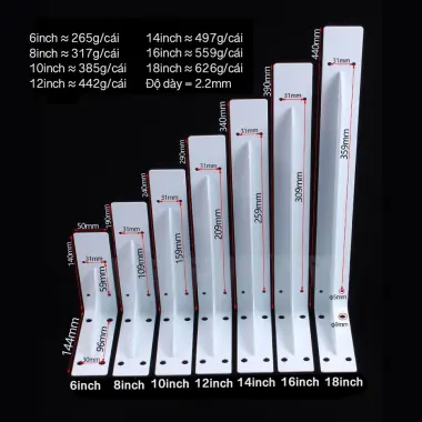 Giá đỡ Hạng Nặng Chịu Tải Lớn Treo Tường - Ke Góc Sắt L Chất Lượng Giảm 18% còn 84000đ 8 Giá đỡ Hạng Nặng Chịu Tải Lớn Treo Tường - Ke Góc Sắt L Chất Lượng Giảm 18% còn 84000đ 8