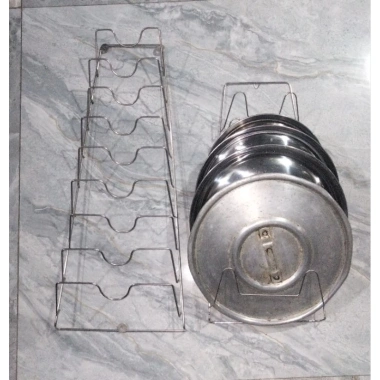 Giá treo vung nắp xoong nồi 6-9 tầng inox 201 - Đóng tường, tiết kiệm không gian, chỉ 89k 3