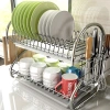 Giá úp bát đĩa inox 2 tầng có khay hứng nước - Siêu bền, chỉ 149.900 đồng
