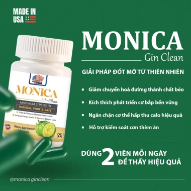 Giảm Cân MONICA Chính Hãng Hộp 30 Viên Mẫu Mới - Hỗ Trợ Giảm Mỡ Cấp Tốc, Giá 235.000đ 2