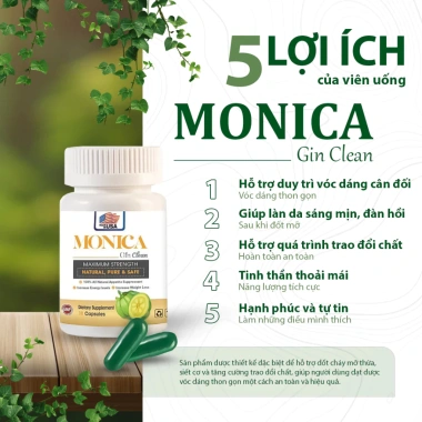 Giảm Cân MONICA Chính Hãng Hộp 30 Viên Mẫu Mới - Hỗ Trợ Giảm Mỡ Cấp Tốc, Giá 235.000đ 5