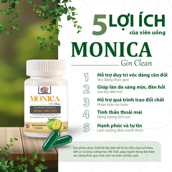 Thành phần chính của MONICA giảm cân 30 viên và vai trò của chúng trong hỗ trợ giảm mỡ