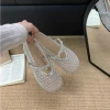 Giày Bệt Lưới Du Lịch Nữ Đế Cao Su Mềm Quai Ngang Đá Cực Xinh - Khuyến Mãi 110.000 VND 6