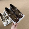 Giày búp bê nữ da mềm quai nơ hoa trà gót cao 3cm thanh lịch giá ưu đãi 240.000 3
