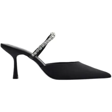Giày Cao Gót Nữ Mũi Nhọn 7cm Quai Đính Đá Satin Giá Shock 295k Thay 365k 6