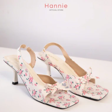 Giày Cao Gót Nữ Mũi Vuông Phối Nơ Hoa Nhí 7p Hannie - Giảm 40k (226.8k còn 180k) 5