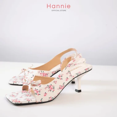 Giày Cao Gót Nữ Mũi Vuông Phối Nơ Hoa Nhí 7p Hannie - Giảm 40k (226.8k còn 180k) 6