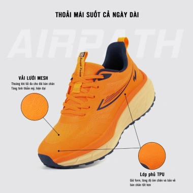 Giày chạy bộ Zoseo Airpath nam nữ, đế EVA nhẹ êm, nẩy mạnh, upper thoáng khí, size 35-45, 733.100 VND