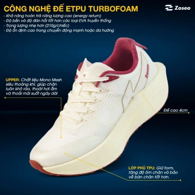 Giày chạy bộ Zoseo Jetboost nhẹ êm, trợ lực polyamide size 45 giảm còn 864.000₫ 2