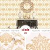 Giấy Dán Tường Cành Đào Lá Đỏ Retro Giá Rẻ Khổ 45cm Sẵn Keo Chỉ 18700đ 14