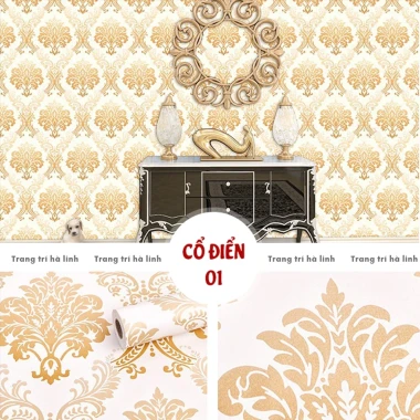Giấy Dán Tường Cành Đào Lá Đỏ Retro Giá Rẻ Khổ 45cm Sẵn Keo Chỉ 18700đ 14