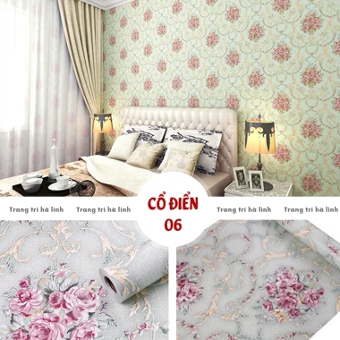 Giấy Dán Tường Cành Đào Lá Đỏ Retro Giá Rẻ Khổ 45cm Sẵn Keo Chỉ 18700đ 19