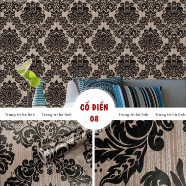 Giấy Dán Tường Cành Đào Lá Đỏ Retro Giá Rẻ Khổ 45cm Sẵn Keo Chỉ 18700đ 21