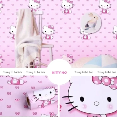 Giấy dán tường Doraemon Kitty vũ trụ cho phòng ngủ trẻ em giá rẻ chỉ 19700đ 18