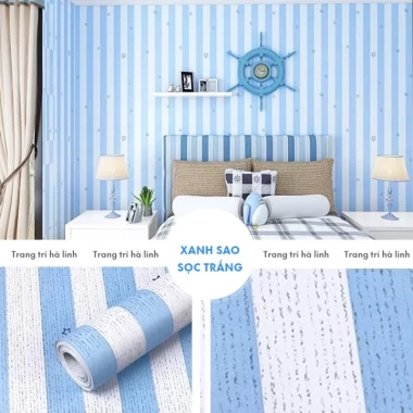 Giấy dán tường Doraemon Kitty vũ trụ cho phòng ngủ trẻ em giá rẻ chỉ 19700đ 25