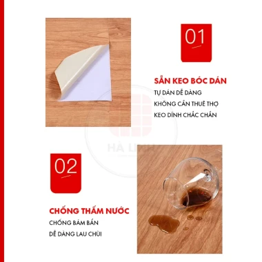 Giấy Dán Tường Giả Gỗ Chống Thấm Nước - Decal Vân Gỗ Dán Tủ Kệ Giá Rẻ 13500đ 5