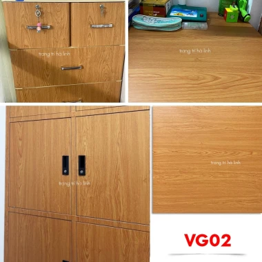 Giấy Dán Tường Giả Gỗ Chống Thấm Nước - Decal Vân Gỗ Dán Tủ Kệ Giá Rẻ 13500đ 12