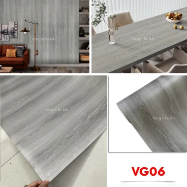 Giấy Dán Tường Giả Gỗ Chống Thấm Nước - Decal Vân Gỗ Dán Tủ Kệ Giá Rẻ 13500đ 16