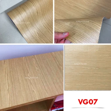 Giấy Dán Tường Giả Gỗ Chống Thấm Nước - Decal Vân Gỗ Dán Tủ Kệ Giá Rẻ 13500đ 17