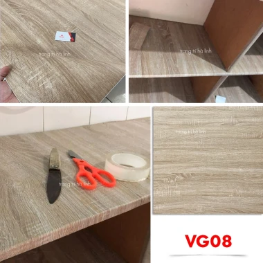 Giấy dán tường giả gỗ đen chống thấm, decal vân gỗ trang trí bàn tủ chỉ 11500đ 19