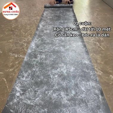 Giấy Dán Tường Xi Măng Chống Thấm 45x10m Có Keo - Dễ Dán, Siêu Đẹp Giá 64k 6