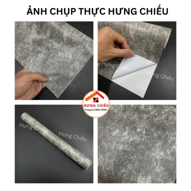 Giấy Dán Tường Xi Măng Chống Thấm 45x10m Có Keo - Dễ Dán, Siêu Đẹp Giá 64k 8