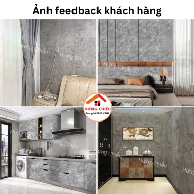 Giấy Dán Tường Xi Măng Chống Thấm 45x10m Có Keo - Dễ Dán, Siêu Đẹp Giá 64k 9