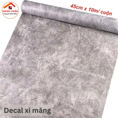 Giấy Dán Tường Xi Măng Chống Thấm 45x10m Có Keo - Dễ Dán, Siêu Đẹp Giá 64k 11