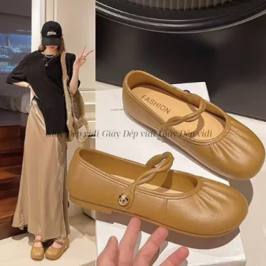 Giày Nữ Mary Jane 10% Off - Dây Đeo Đơn Giản, Đế Mềm Kiểu Pháp 2025 Giá 75k 7