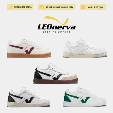 Giày sneaker unisex LEOnerva 808 VS2 – Giá 480.000, màu Đế Nâu, Trắng, Vạch Xanh Lá, Đỏ – Đúng size
