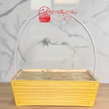 Giỏ Cắm Hoa Đựng Trái Cây Hình Thuyền Nhiều Màu, Quai Xách Tiện Lợi Quà Tặng 5