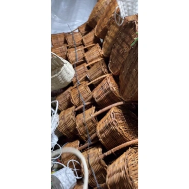 Giỏ cắm hoa thật hoa sáp thơm, giỏ mây viền trắng - Chỉ 10.000₫, ưu đãi siêu giá
