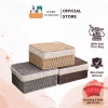 Giỏ mây có nắp đa năng – Đựng mỹ phẩm, đồ ăn vặt, decor bàn, lót vải vintage, chỉ 79k