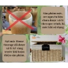 Giỏ mây có nắp đa năng – Đựng mỹ phẩm, đồ ăn vặt, decor bàn, lót vải vintage, chỉ 79k 3
