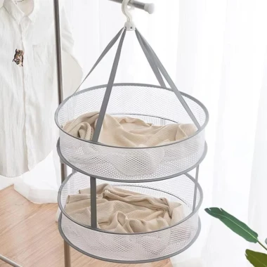 Giỏ Sấy Quần Áo Có Thể Gập Lại YYLINGX - Giá Phơi Áo Len Trẻ Em Mềm Móc Treo Di Động 3 Giỏ Sấy Quần Áo Có Thể Gập Lại YYLINGX - Giá Phơi Áo Len Trẻ Em Mềm Móc Treo Di Động 3