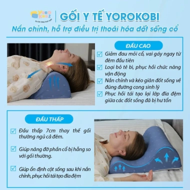 Gối hỗ trợ thoái hoá đốt sống cổ EPS cứng Yorokobi - Nắn chỉnh cột sống, giảm đau 4 Gối hỗ trợ thoái hoá đốt sống cổ EPS cứng Yorokobi - Nắn chỉnh cột sống, giảm đau 4