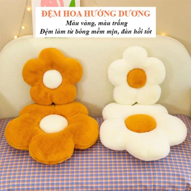 Gối hoa hướng dương bông gòn , đàn hồi tốt trang trí decor phòng 30x30cm 3 Gối hoa hướng dương bông gòn , đàn hồi tốt trang trí decor phòng 30x30cm 3
