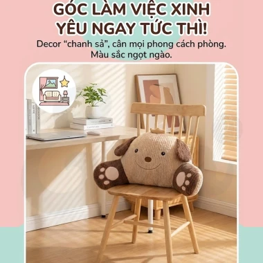 Gối tựa lưng chống mỏi cho bạn gái EMA hình thú dễ thương, êm đẹp phù hợp làm quà tặng, decor... 3 Gối tựa lưng chống mỏi cho bạn gái EMA hình thú dễ thương, êm đẹp phù hợp làm quà tặng, decor... 3
