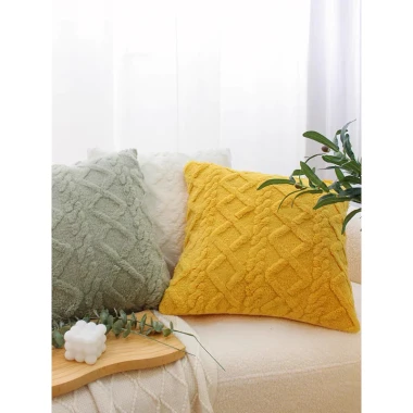 Gối tựa lưng sofa nhung cao cấp 45x45cm, lông dệt nổi mềm mịn, giá chỉ 82.005 3