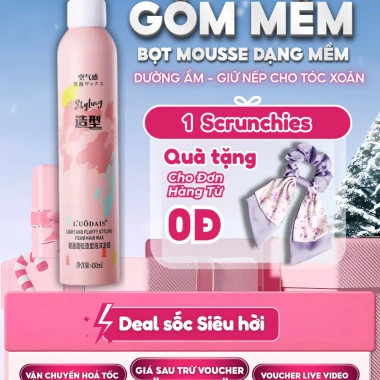 Gôm mềm keo xịt giữ nếp tóc nữ và keo bọt tạo kiểu tóc xoăn nam 420ml-450ml - Chính hãng 69k