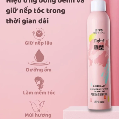 Gôm mềm keo xịt giữ nếp tóc nữ và keo bọt tạo kiểu tóc xoăn nam 420ml-450ml - Chính hãng 69k