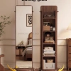 Gương đứng xoay 360° tích hợp kệ đựng đồ Greenco Furniture, gương toàn thân di động, gương soi kiêm kệ decor hiện đại 5