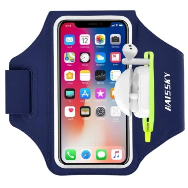 Haissky Túi Đựng Điện Thoại Có Khóa Kéo Đeo Cánh Tay Cho iphone 15 14 13 12 11 pro max samsung s23 ultra xiaomi hauwei oppo vivo 10