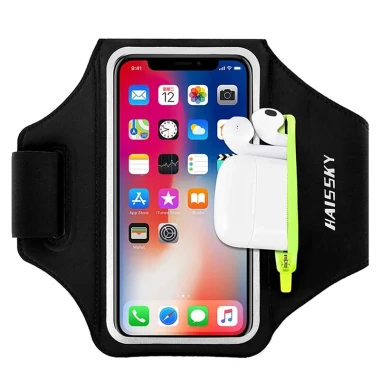 Haissky Túi Đựng Điện Thoại Có Khóa Kéo Đeo Cánh Tay Cho iphone 15 14 13 12 11 pro max samsung s23 ultra xiaomi hauwei oppo vivo 11