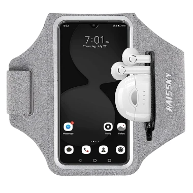 Haissky Túi Đựng Điện Thoại Có Khóa Kéo Đeo Cánh Tay Cho iphone 15 14 13 12 11 pro max samsung s23 ultra xiaomi hauwei oppo vivo 12